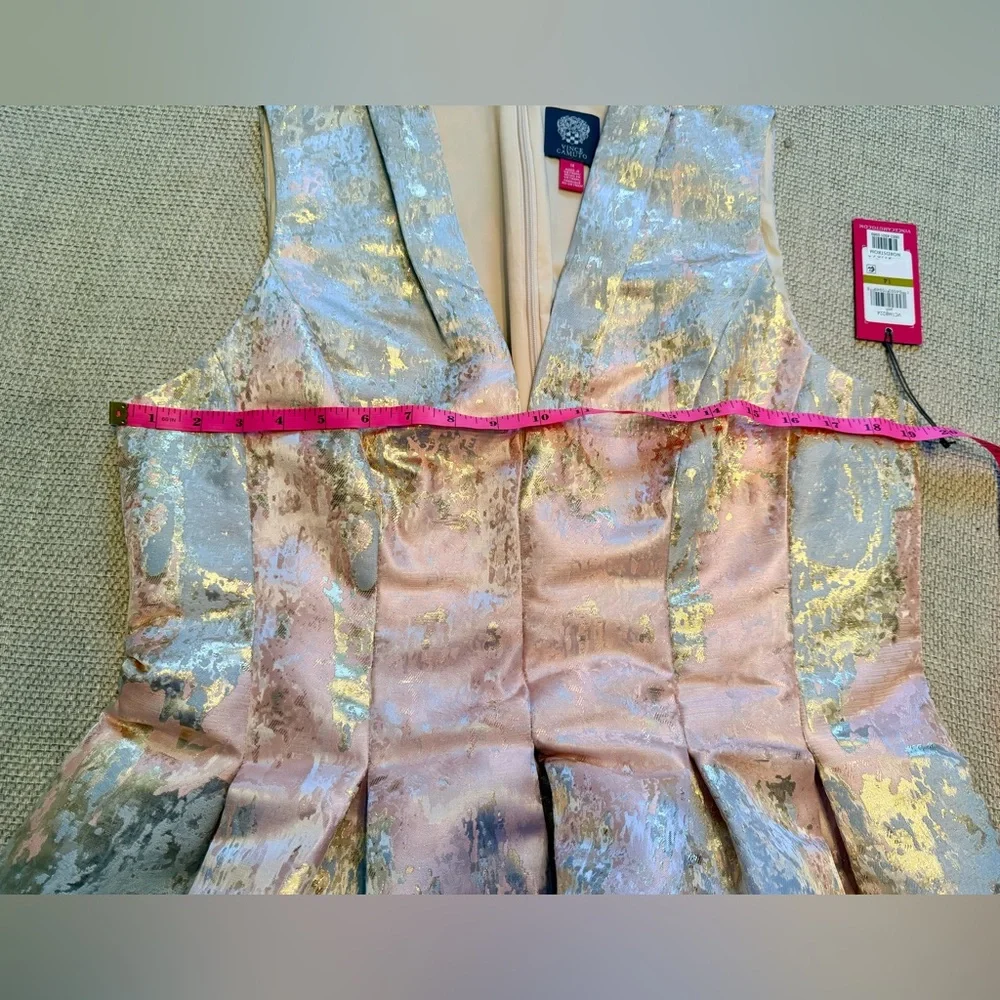 NWT Vince Camuto Jacquered Sleeveless Fit and Flare Dress size 14 - Picture 12 of 12